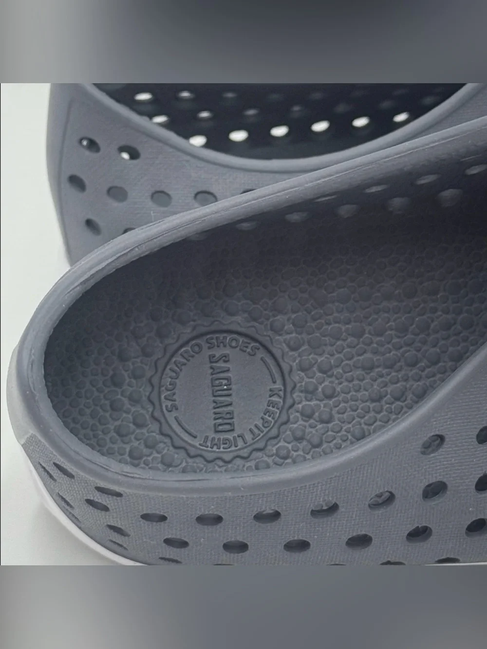 NWOT Kid’s Slip-On Perforated Water-Resistant Sneakers - Dark Gray/White